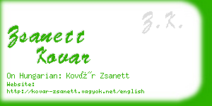 zsanett kovar business card